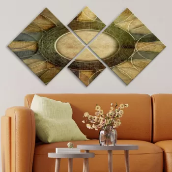 Set 4 tablouri decorative, 4MDF1047595, MDF, Imprimat UV, Multicolor imagine