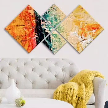 Set 4 tablouri decorative, 4MDF1050822, MDF, Imprimat UV, Multicolor imagine