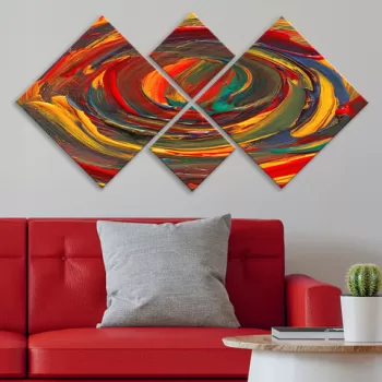Set 4 tablouri decorative, 4MDF10566658, MDF, Imprimat UV, Multicolor imagine