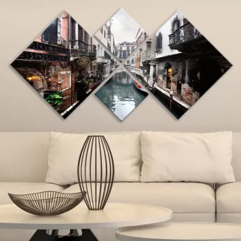 Set 4 tablouri decorative, 4MDF10586944, MDF, Imprimat UV, Multicolor imagine