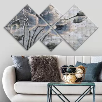 Set 4 tablouri decorative, 4MDF1061853662, MDF, Imprimat UV, Multicolor imagine