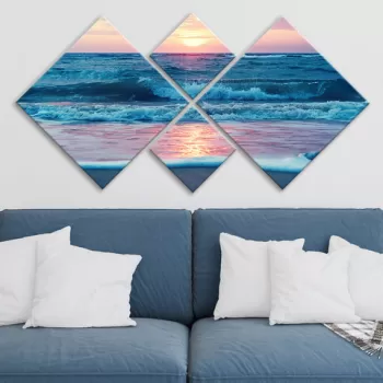 Set 4 tablouri decorative, 4MDF1067702498, MDF, Imprimat UV, Multicolor imagine