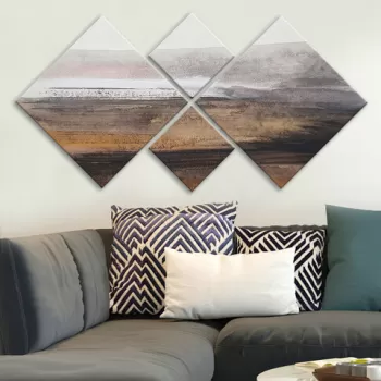 Set 4 tablouri decorative, 4MDF1076601701, MDF, Imprimat UV, Multicolor imagine