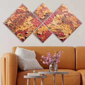 Set 4 tablouri decorative, 4MDF1081098, MDF, Imprimat UV, Multicolor imagine