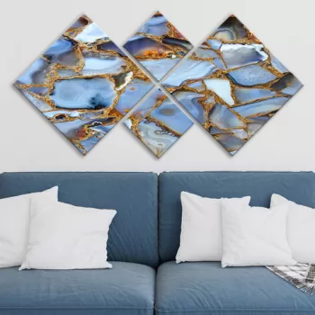 Set 4 tablouri decorative, 4MDF1096423562, MDF, Imprimat UV, Multicolor imagine