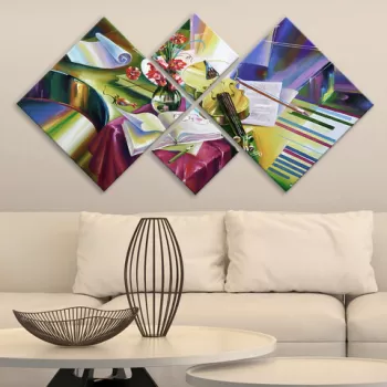 Set 4 tablouri decorative, 4MDF1105735442, MDF, Imprimat UV, Multicolor imagine