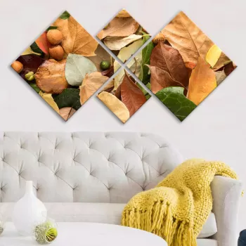 Set 4 tablouri decorative, 4MDF11484562, MDF, Imprimat UV, Multicolor imagine