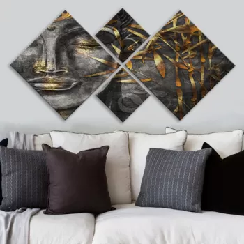 Set 4 tablouri decorative, 4MDF1188022306, MDF, Imprimat UV, Multicolor imagine