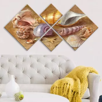 Set 4 tablouri decorative, 4MDF118927342, MDF, Imprimat UV, Multicolor imagine