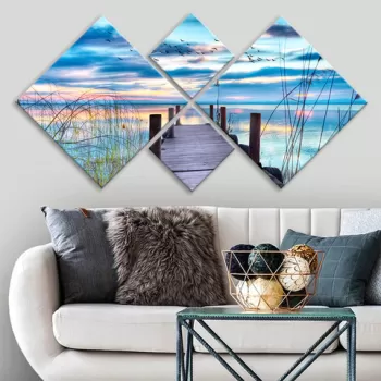 Set 4 tablouri decorative, 4MDF1222468504, MDF, Imprimat UV, Multicolor imagine