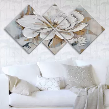 Set 4 tablouri decorative, 4MDF1224363400, MDF, Imprimat UV, Multicolor imagine