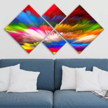 Set 4 tablouri decorative, 4MDF123917302, MDF, Imprimat UV, Multicolor imagine