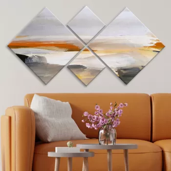 Set 4 tablouri decorative, 4MDF1242693958, MDF, Imprimat UV, Multicolor imagine