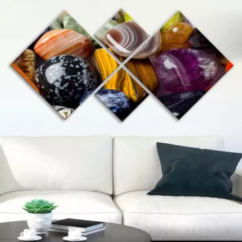 Set 4 tablouri decorative, 4MDF126629324, MDF, Imprimat UV, Multicolor imagine