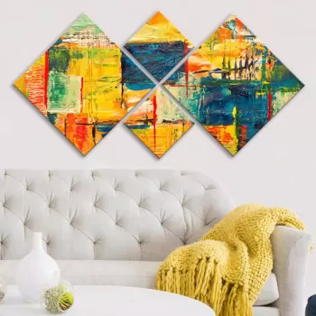 Set 4 tablouri decorative, 4MDF1269968, MDF, Imprimat UV, Multicolor imagine