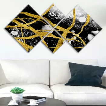 Set 4 tablouri decorative, 4MDF1281007024, MDF, Imprimat UV, Multicolor imagine