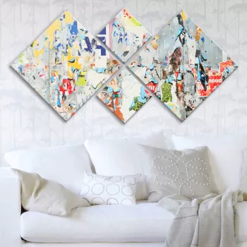 Set 4 tablouri decorative, 4MDF128366705, MDF, Imprimat UV, Multicolor imagine