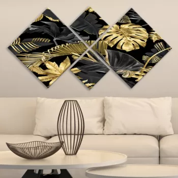 Set 4 tablouri decorative, 4MDF1323033056, MDF, Imprimat UV, Multicolor imagine