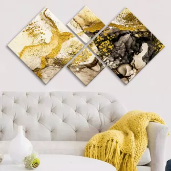 Set 4 tablouri decorative, 4MDF1334224418, MDF, Imprimat UV, Multicolor imagine