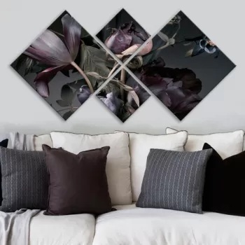 Set 4 tablouri decorative, 4MDF1413272651, MDF, Imprimat UV, Multicolor imagine