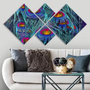 Set 4 tablouri decorative, 4MDF142339279, MDF, Imprimat UV, Multicolor imagine