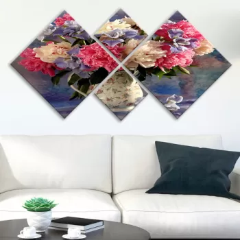 Set 4 tablouri decorative, 4MDF1428171965, MDF, Imprimat UV, Multicolor imagine