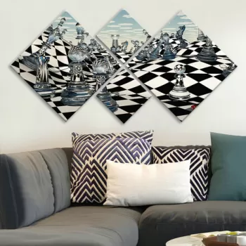 Set 4 tablouri decorative, 4MDF147982502, MDF, Imprimat UV, Multicolor imagine