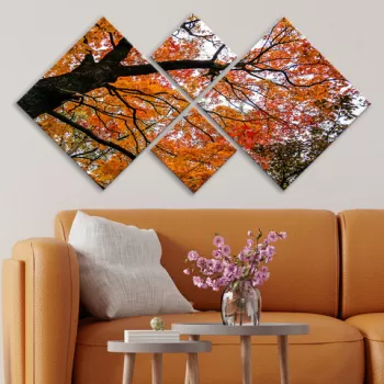 Set 4 tablouri decorative, 4MDF1520455250, MDF, Imprimat UV, Multicolor imagine