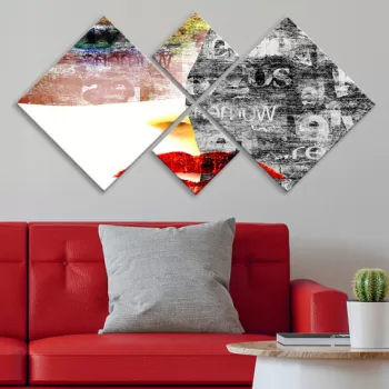 Set 4 tablouri decorative, 4MDF1530333083, MDF, Imprimat UV, Multicolor imagine