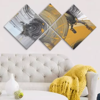 Set 4 tablouri decorative, 4MDF1542969770, MDF, Imprimat UV, Multicolor imagine