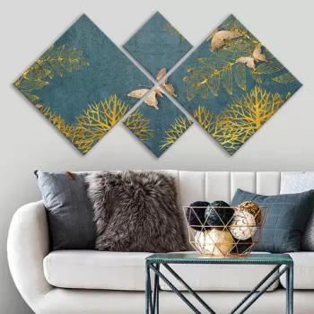 Set 4 tablouri decorative, 4MDF1572194062, MDF, Imprimat UV, Multicolor imagine