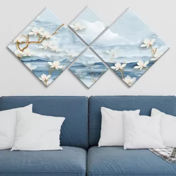 Set 4 tablouri decorative, 4MDF1572198562, MDF, Imprimat UV, Multicolor imagine