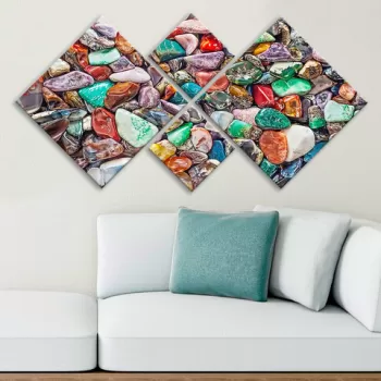 Set 4 tablouri decorative, 4MDF157690019, MDF, Imprimat UV, Multicolor imagine