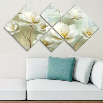 Set 4 tablouri decorative, 4MDF1604059651, MDF, Imprimat UV, Multicolor imagine