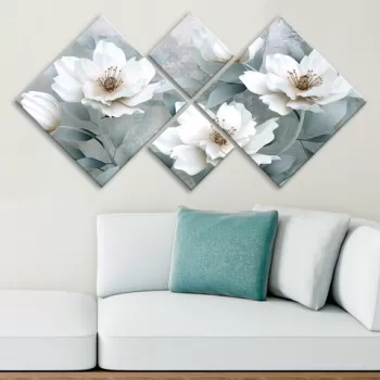 Set 4 tablouri decorative, 4MDF1608769768, MDF, Imprimat UV, Multicolor imagine