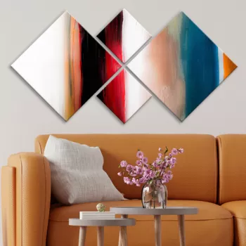 Set 4 tablouri decorative, 4MDF1649274049, MDF, Imprimat UV, Multicolor imagine