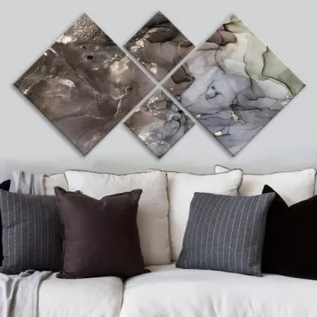 Set 4 tablouri decorative, 4MDF1652792035, MDF, Imprimat UV, Multicolor imagine