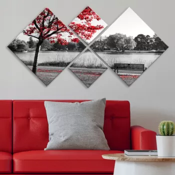 Set 4 tablouri decorative, 4MDF1657910788, MDF, Imprimat UV, Multicolor imagine