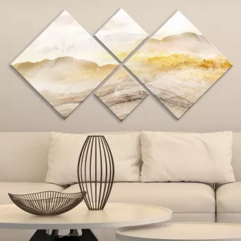 Set 4 tablouri decorative, 4MDF1662049060, MDF, Imprimat UV, Multicolor imagine