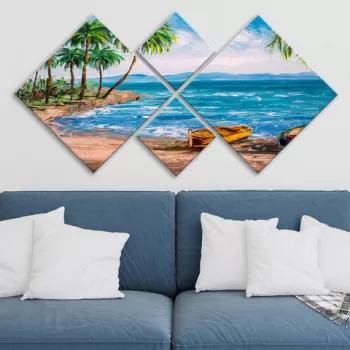 Set 4 tablouri decorative, 4MDF1701309454, MDF, Imprimat UV, Multicolor imagine