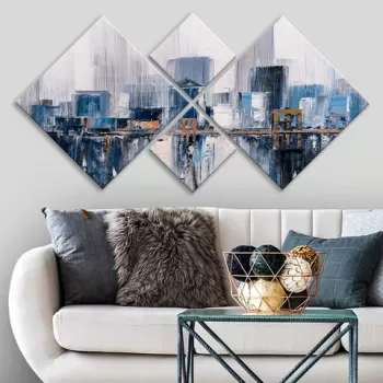 Set 4 tablouri decorative, 4MDF1701309508, MDF, Imprimat UV, Multicolor imagine