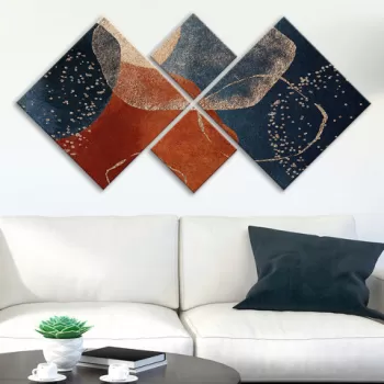 Set 4 tablouri decorative, 4MDF1731913066, MDF, Imprimat UV, Multicolor imagine