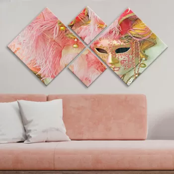 Set 4 tablouri decorative, 4MDF173372528, MDF, Imprimat UV, Multicolor imagine