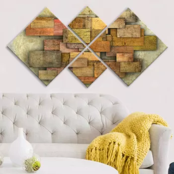 Set 4 tablouri decorative, 4MDF176097158, MDF, Imprimat UV, Multicolor imagine