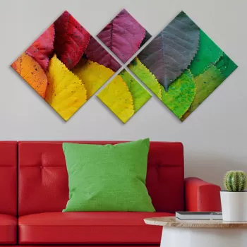 Set 4 tablouri decorative, 4MDF1812887953, MDF, Imprimat UV, Multicolor imagine