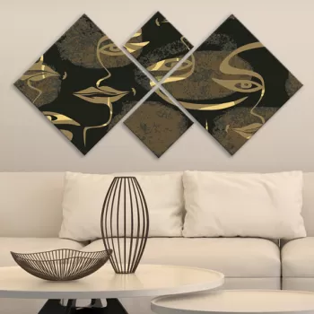 Set 4 tablouri decorative, 4MDF1837910977, MDF, Imprimat UV, Multicolor imagine