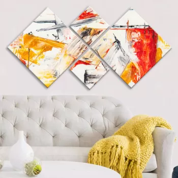 Set 4 tablouri decorative, 4MDF1843716, MDF, Imprimat UV, Multicolor imagine