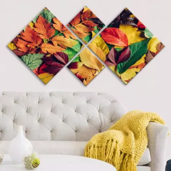 Set 4 tablouri decorative, 4MDF1844594797, MDF, Imprimat UV, Multicolor imagine