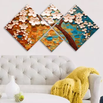 Set 4 tablouri decorative, 4MDF1878485929, MDF, Imprimat UV, Multicolor imagine