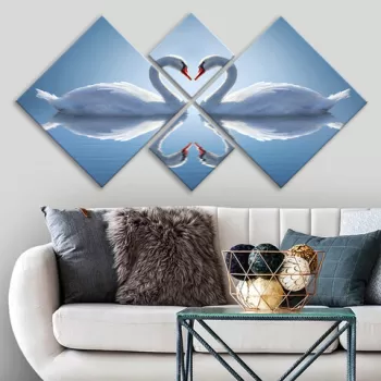 Set 4 tablouri decorative, 4MDF188619359, MDF, Imprimat UV, Multicolor imagine